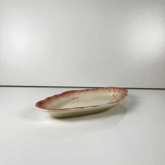 Image 1 of Piccolo piatto rosa di Salins-les-Bains, prima del 1970