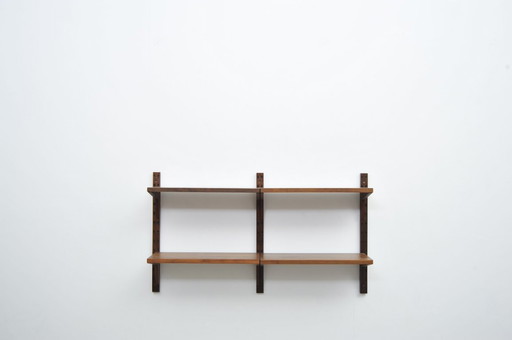 Étagère murale "Royal System" en bois de noyer de Poul Cadovius pour CADO (années 1950)