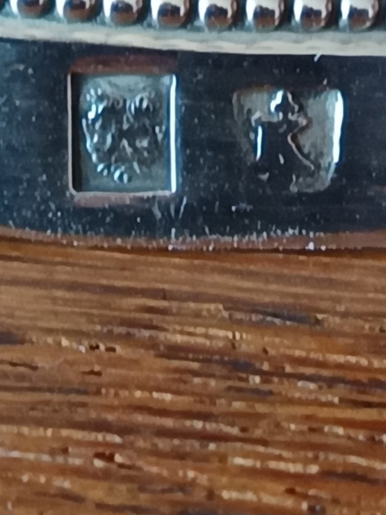 Copa antigua de plata (833) para sal/azúcar con cristal - Países Bajos, 1920 (Impecable) – Accesorios de mesa (photo 7 of 15)
