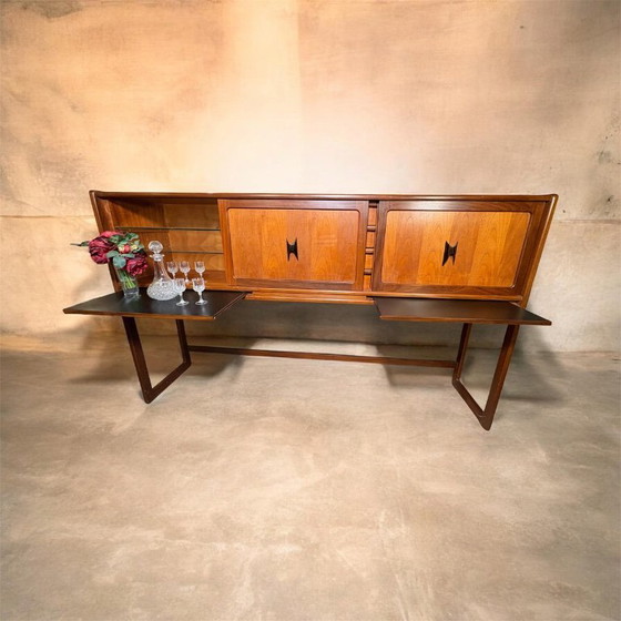 Image 1 of Mid Century Vintage Teak Dining Room Set by Elliotts of Newbury Circa 1960  A very rare and exceptionally stylish mid century mo