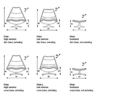 Image 1 of Fauteuil Artifort F585 en cuir noir Ox