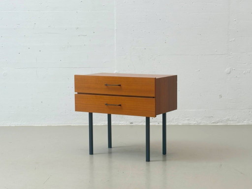 Mid-century bedside table with two drawers, 1950s