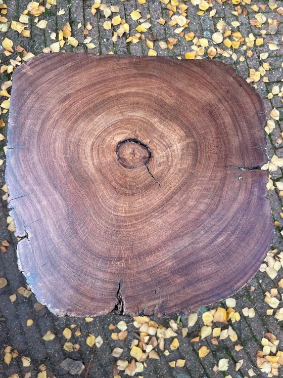 Image 1 of Robust side table made from an old mooring post and steel frame