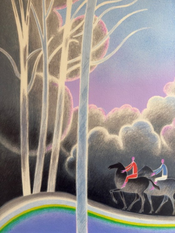 Image 1 of Original color lithograph by Albert Zavaro