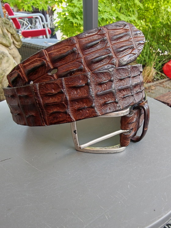Image 1 of Original Croco Belt Paolo Vitale Brown size 90