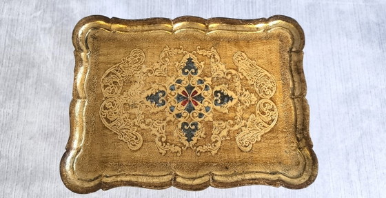 ✨ Elegante Tavolino Fiorentino – Decorazione Dipinta & Superba Patina Antica ✨ – Tavolini, Legno, Vintage (photo 4 of 11)