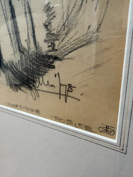 Disegno originale a matita di Jan Jetten – Dipinti e disegni, Glass, Paper (photo 2 of 5)