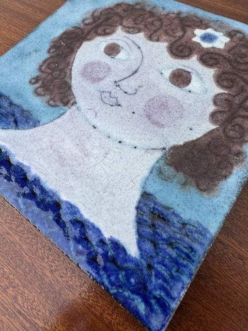 Carreau portrait céramique Robert et Jean Cloutier