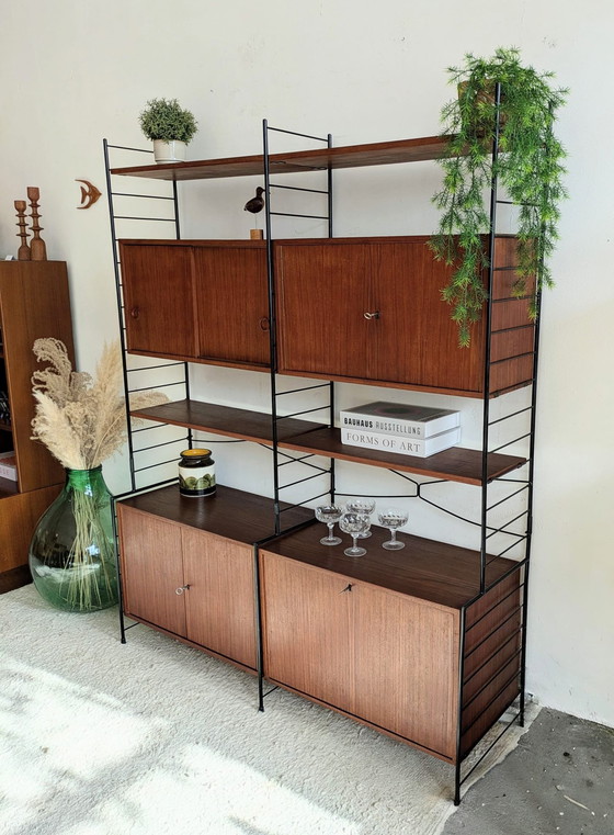 Image 1 of Système mural modulaire vintage en teck, WHB Möbel