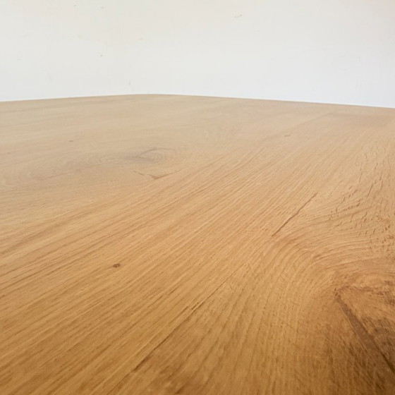 Solid Oak Danish Oval Dining Table 220x100 cm – Robuuste tafels, Wood, Metal (photo 11 of 12)
