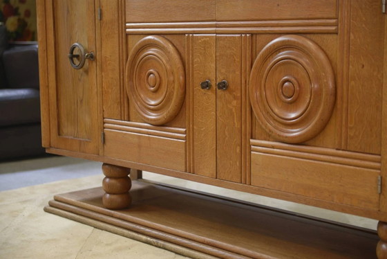 Oak buffet in the style of Charles Dudouyt, 1930s. – Storage cabinet, Wood, Art Deco (photo 6 of 14)