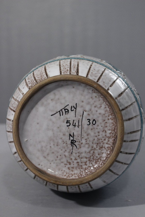 Image 1 of Fratelli Fanciullacci grande vaso con leoni ceramica italiana d'epoca 1960