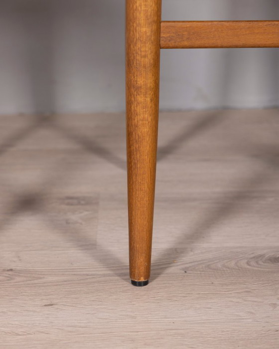 Image 1 of Coppia di sedie vintage anni '60 in legno e pelle, design italiano.