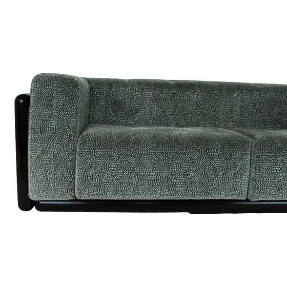 Image 1 of divano cornaro a 2 posti in legno di iroko e velluto jacquard di zimmer + rohde di carlo scarpa per studio simon, italia, 1974