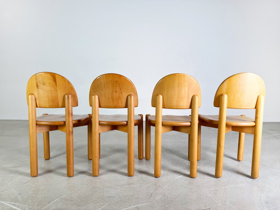 Image 1 of Set of 4 Rainer Daumiller chairs Midcentury chair beech vintage