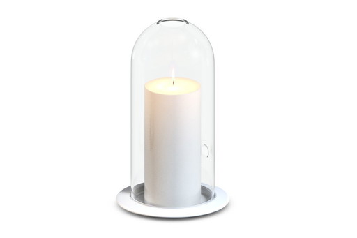 Candle holder Dish + Dome | White