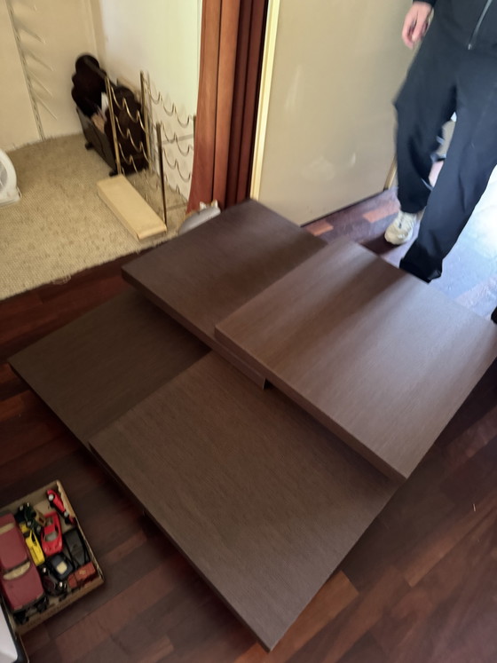 Image 1 of Extendable coffee table, dark wood color