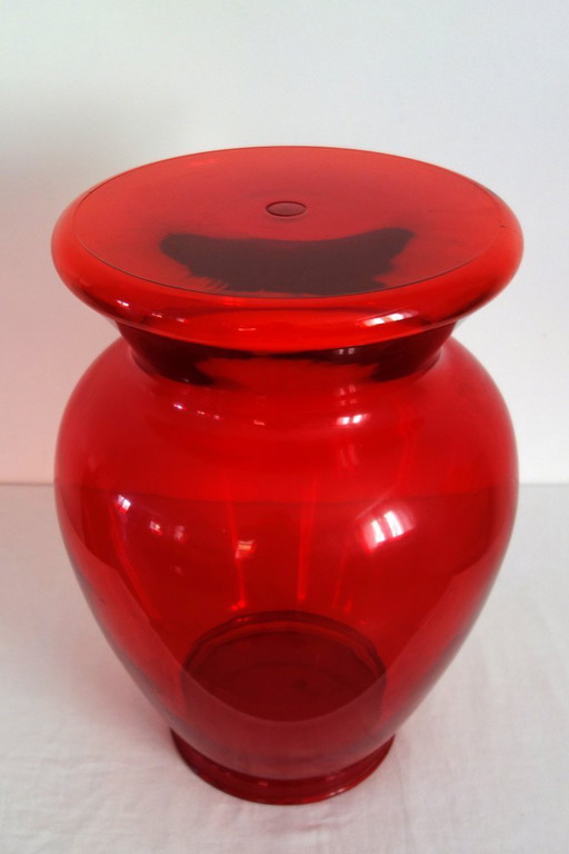 Roter Hocker Bohem von Philippe Starck für Kartell