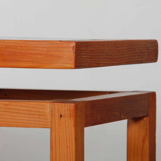 Image 1 of Grenen consoletafel ontworpen door George Couteau, 1980