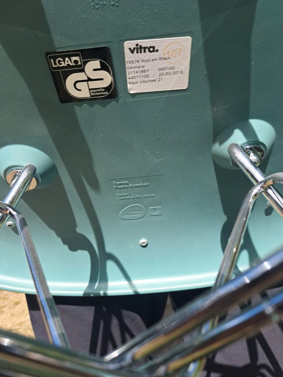 8 sedie Vitra, 4 azzurre e 4 verde mare. – Sedie da pranzo, Metal, Plastic (photo 5 of 12)