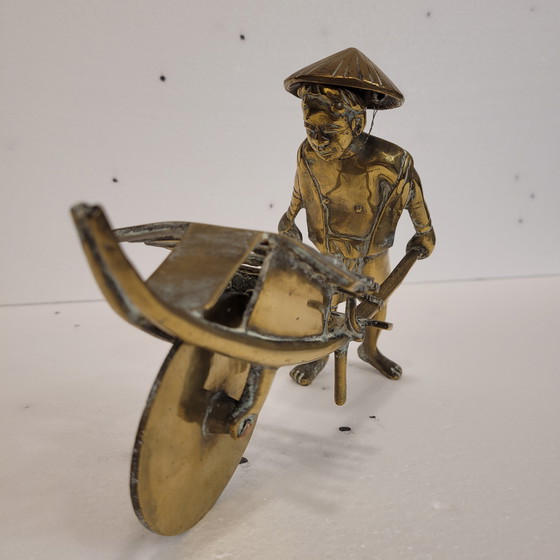 Image 1 of Sculpture en bronze « paysan », années 30 – Indochine