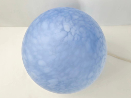 Lampada da tavolo vintage a forma di uovo, anni '70-'80, vetreria Vianne, anni '70-'80