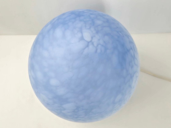 Image 1 of Lampada da tavolo vintage a forma di uovo, anni '70-'80, vetreria Vianne, anni '70-'80