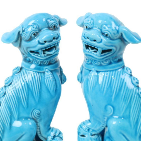 Image 1 of Foo Dog Temple Lion Statues 16cm