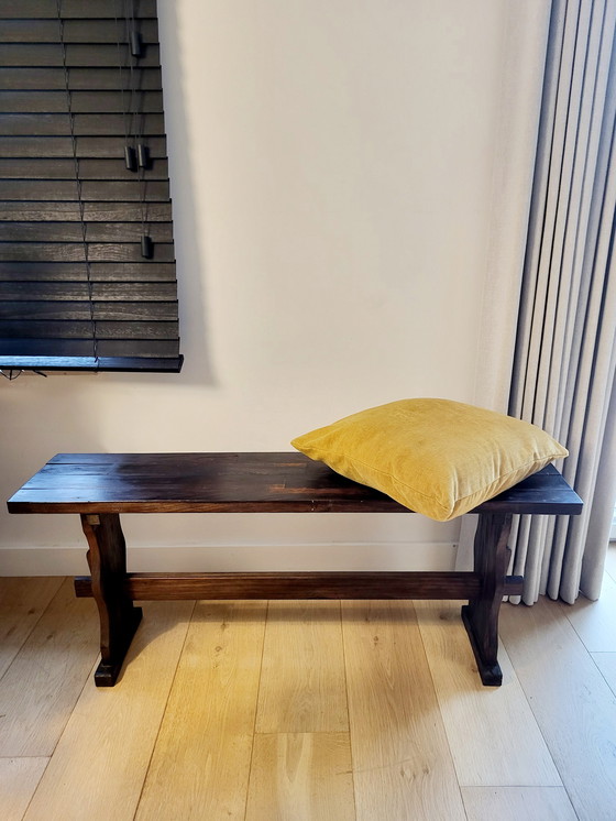 Image 1 of Vintage Wooden Bench, 112 Cm