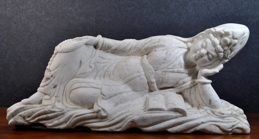Statue - Sculpture - White Carrara Marble - Guanyn (ref 3243)