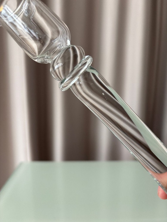 Candelabro alto vintage in vetro soffiato a mano – Portacandele, Glass (photo 7 of 7)