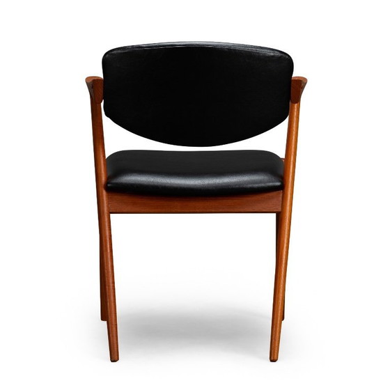 Image 1 of Silla Z de teca retapizada de Kai Kristiansen, juego de 4, década de 1960