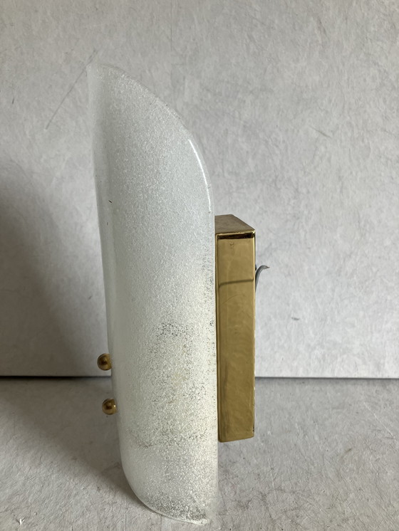 Image 1 of Lampada da parete in vetro ghiaccio vintage J.T.Kalmar Austria 1960