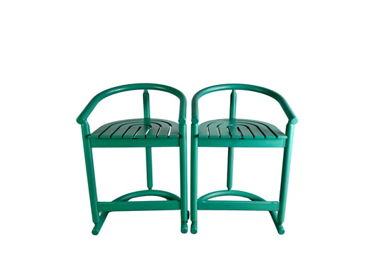 Set of 2 Manufaktur Allmilmö stools Josef Hoffmann bar stool chair