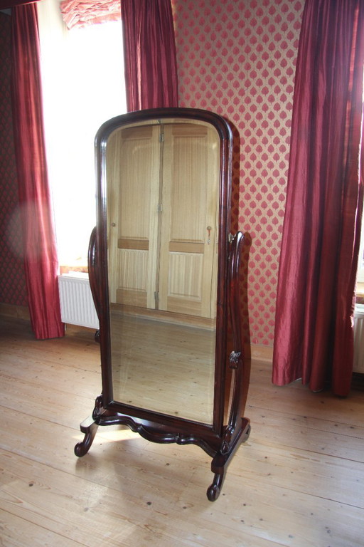 Gran espejo de pie (estilo victoriano) retro fa Eichholtz corte facetado