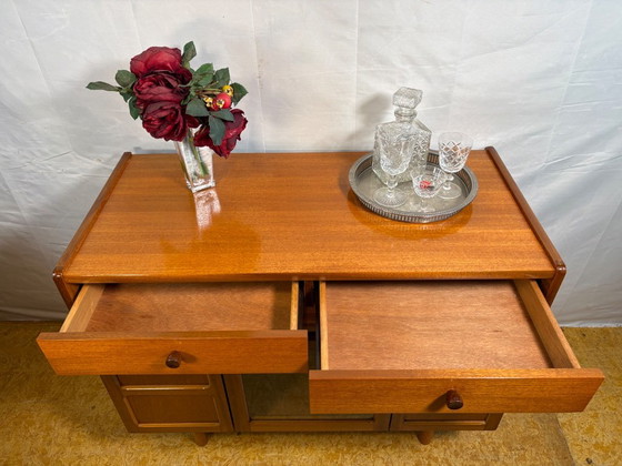 Superbe Meuble Bar Vintage Nathan en Teck | Années 1960–1970 | Design d'Inspiration Scandinave – Buffet bas (photo 6 of 11)