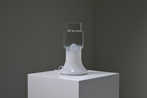 Italiaanse glazen tafellamp, jaren 70, Italië.