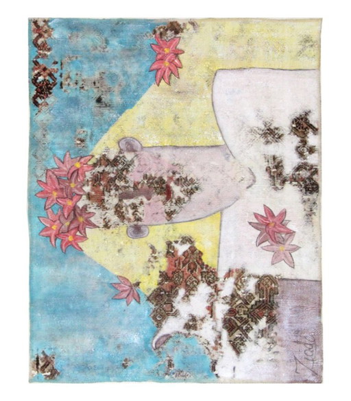 Orientalische Handgeknüpfter Vintage Art Klassik & Relief Design 140 x 110 cm Multi-Farbe Farbe