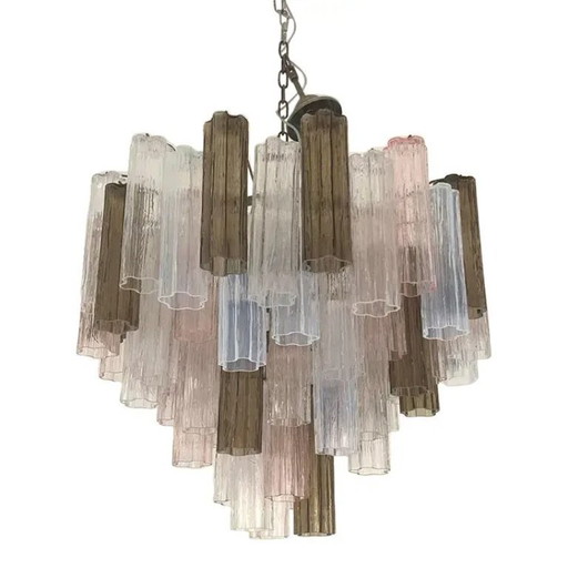 Contemporary Murano Glass Sputnik Tronchi Chandelier Multicolor, Mazzega Style
