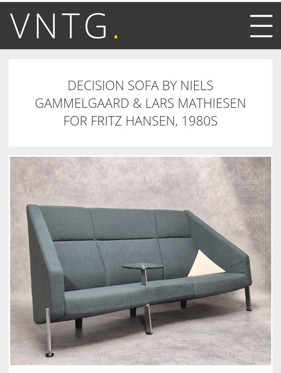 Divano Decision, Pelikan Design per Fritz Hansen anni '80 – Divani, Metal, Textile (photo 11 of 12)