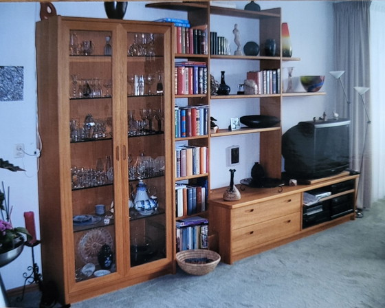 Image 1 of Display cabinet / wall unit, solid light oak