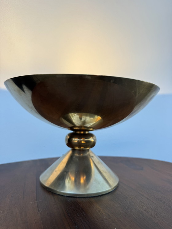Image 1 of Lampada da tavolo alogena in bronzo massiccio degli anni '80.