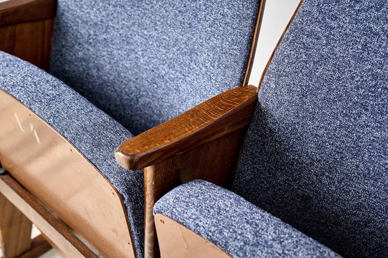 Image 1 of Vintage Blue Folding Cinema Chairs, 1970s Czechoslovakia