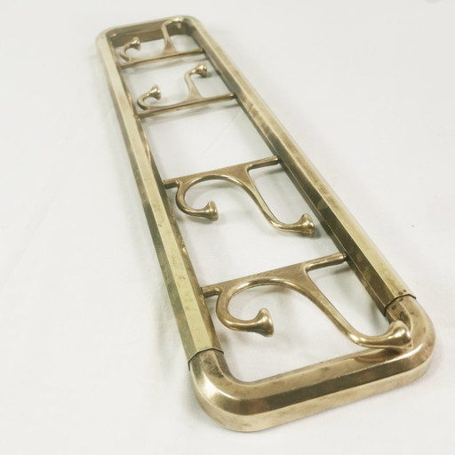 Perchero de pared Art Déco de latón, Austria, década de 1940. – kapstokken, Brass (photo 2 of 13)