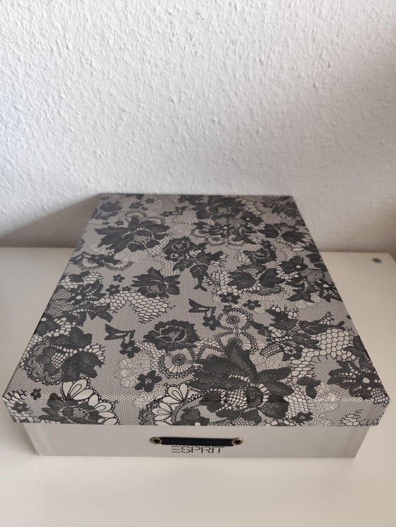 Image 1 of Esprit opbergdoos zwart kant – Kant & roze