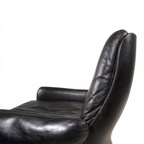 Image 1 of Fauteuil lounge en cuir Carl Straub, 1970