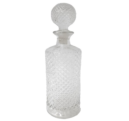 Decanter o caraffa in vetro trasparente vintage