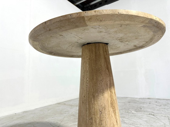 Bistrotisch Eleonora Aime aus Travertin – Rund Ø70 – Massiver Naturstein – Esstische, Stone (photo 7 of 7)