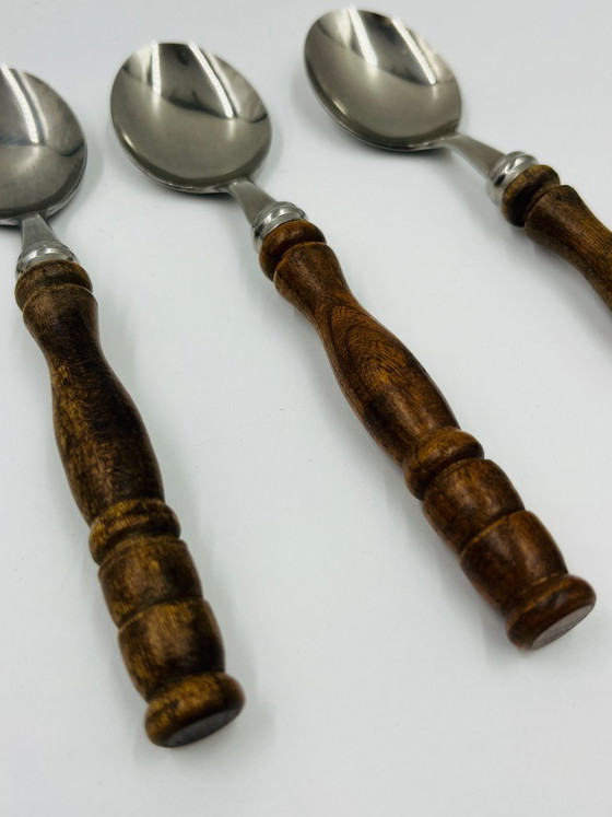 Set di posate vintage da 22 pezzi con manici effetto legno – Wood (photo 23 of 24)