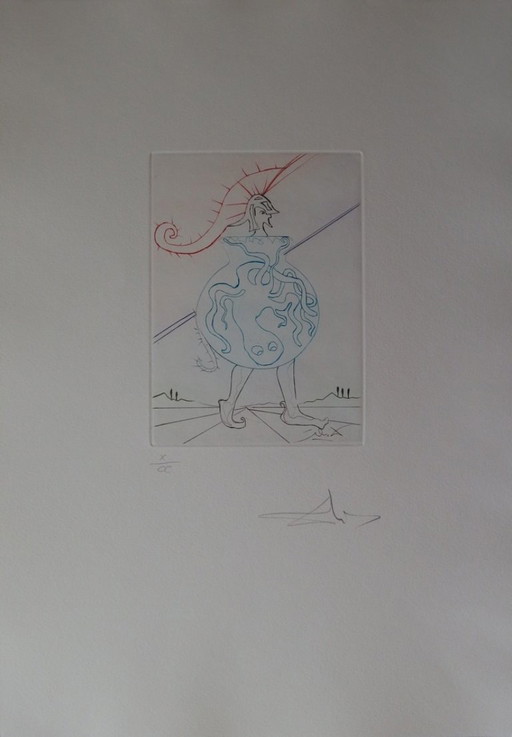 Salvador Dalí: Shakespeare: Troilo e Cressida, incisione originale firmata – giclee prints, Paper